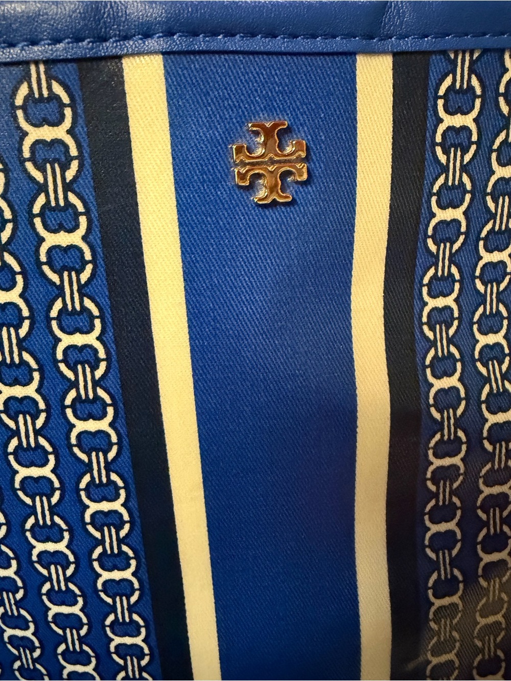Tory Burch Gemini Link Coated Canvas Tote Bag & Matching Zip Wallet Set - Blue - Picture 14 of 16